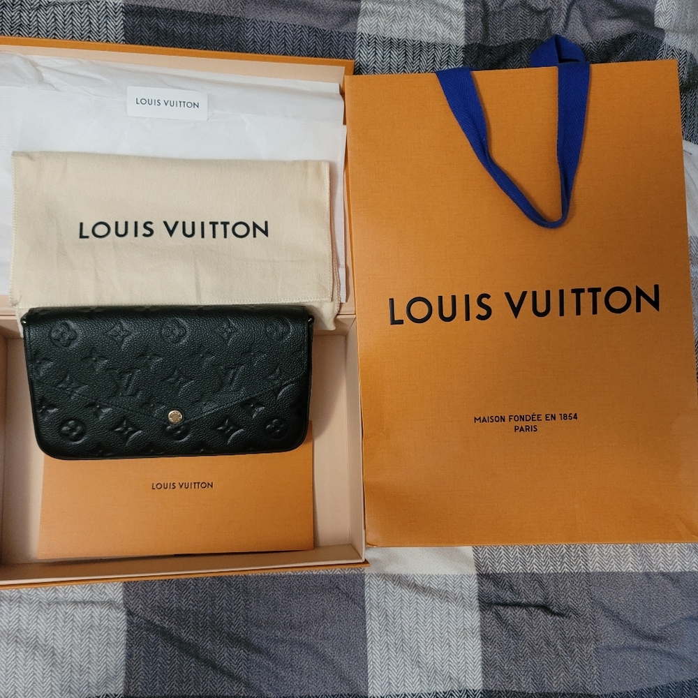 Authentic Louis Vuitton Felicie GM M Emp Noir